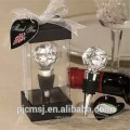 Clear Crystal Wine Stopper With Personalized Logo For Wedding Favor